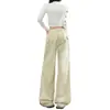 Pantalones Casuales de Trabajo Estilo Callejero Retro Americano para Mujer 2026 Nuevo Diseño Holgados con Caída Adelgazantes de Pierna Ancha Largos