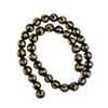 Obsidiana Natural Mantra de Seis Sílabas Estampado en Caliente Cuentas Sueltas Semiacabadas Cuentas Redondas DIY Pulsera Collar Cuentas Superiores con Cuentas