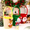Nuevos Suministros para Decoración Navideña de Haobei Bolsa Creativa de Caricatura para Dulces Bolsa de Regalo para Niños Cubo de Arreglo para Ambiente Festivo