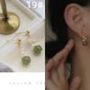 Nuevos Pendientes de Perlas Naturales de Agua Dulce, Pendientes Femeninos, Pendientes Retro, Clips de Oreja de Bobina de Mosquito de Alta Gama para Mujeres sin Orejas Perforadas