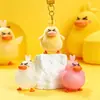 Popular Reino de Rock caricatura pato que cambia de color Gigi peluche llavero colgante muñeca que cambia de color regalo de pareja