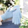 Luvas Femininas de Inverno Quentes Tricotadas Tela de Toque Espessadas com Forro de Lã Lã Cinco Dedos Antifrio Orvalho Dois Dedos Luvas de Equitação Personalizadas