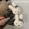 Presilha de cabelo grande Miffy com estampa floral de outono, novo acessório fofo para cabelo de menina para outono e inverno, adequado para franjas e penteados presos