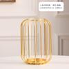 Jarrón de hierro de alta gama de lujo, nuevo, con adornos florales para sala de estar, tubo recto, decoraciones florales hidropónicas de alta gama, venta al por mayor