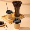 Palillos desechables para revolver café de tres agujeros, empaquetados individualmente, para bebidas y té de leche, con punta afilada y agujeros pequeños, adecuados para uso comercial