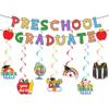 GRADUADO DE PREESCOLAR graduados de preescolar banderín de letras adornos de remolino en stock venta al por mayor personalización