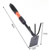 Pá de Jardinagem Cinco Dentes Cabo de Plástico Enxada de Jardim Rastelo Conjunto de Ferramentas de Jardinagem Kit Com Cabo Estendido Conjunto de Ferramentas Manuais de Jardim