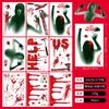 Adesivo Decorativo de Janela Halloween Fantasma Castelo Preto Crânio Zumbi Abóbora Eletrostático Parede de Janela Adesivo de Janela Feriado