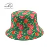 Sombrero de Tela Floral Estilo Chino Noreste para Hombres y Mujeres, Sombrero de Sol para Primavera y Verano, Sombrero de Pescador Reversible, Sombrero de Cubo