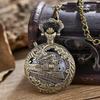 Nuevo reloj de bolsillo vintage caliente transfronterizo locomotora luz led literal creativo cuarzo bolsillo reloj de bolsillo entrega de una pieza