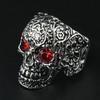 Anillo de Calavera Ojo Color Cristal Punk Hip Hop Transfronterizo Súper Ventas Calavera Anillo Exagerado Anillo Abierto Ajustable