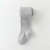 Meia-calça Feminina Estilo Fino de Primavera com Bordado de Laço Leggings Infantis Meias de Bebê Meias de Bebê com Pé Branco