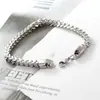 Pulsera Cubana de Acero Inoxidable Hip-Hop Transfronteriza, Pulsera Pulida por Ambos Lados, Pulsera de Acero de Titanio Estilo Punk de Alta Gama para Hombres y Mujeres