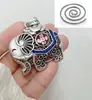 Collar nacional de moda retro elefante de la suerte Ruyi plata tailandesa diseño original para mujer colgante elefante azul ardiente cadena suéter estilo étnico