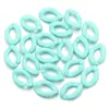 Plástico Acrílico Colorido Cor Sólida Fosco Corrente Corrente DIY Anel Aberto Bolsas de Joias Pequenos Acessórios Atacado