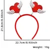 Diadema Accesorios para el Cabello Día de San Valentín Chino Accesorios Individuales Tema Fiesta Disfraz Accesorios para Fotos Diadema Doble Corazón con Alas Tocado