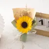 Día de San Valentín Nuevo Mini ramo Girasol Clavel Rosa Flor de Jabón Regalo de Acompañamiento