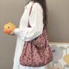 Bolsa de Lona de Gran Capacidad para el Trabajo y el Viaje Diario Bolso de Hombro Creativo con Rayas de Colores Florales Bolso Pequeño de Verano con Contraste de Colores Frescos