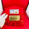 Nova Nota de Ouro Puro 999 para o Dia das Mães, para a Mãe Mais Linda, Envelope Dourado de Presente para o Dia das Mães