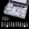 Molde para uñas transfronterizo mixto con 12 soportes sin papel con extensión de escala uña de cristal película transparente para uñas 288 piezas