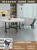 Mesa de Comedor Plegable para Uso Doméstico, Mesa de Comedor para Apartamento Pequeño, Mesa de Comedor Sencilla para Habitación de Alquiler, Mesa Redonda Grande Minimalista Moderna para 10 Personas
