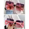 Gafas de sol sin montura de moda con un toque de alta gama y diseño de finos destellos, Gafas de sol J para mujer con protección solar estilo callejero