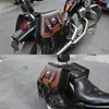 Bolsa Colgante Modificada para Motocicleta Side Rider Cuero Sintético de Color Sólido Retro Resistente al Desgaste Moda Bolsa Colgante Outlet de Fábrica