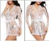 Comércio exterior transfronteiriço lingerie sexy perspectiva europeia e americana renda roupão de banho sexy lingerie feminina fábrica de entrega por atacado
