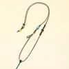 Cordón de Colgante de Loto de una Cara con Colgante de Jade y Oro, Cordón de Collar Tejido a Mano de Jade Fresco para Hombres y Mujeres, Venta al por Mayor