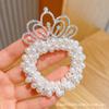 Diadema de princesa con corona para niña, banda de goma para el pelo con forma de bola de Corea del Sur, nueva flor para niña
