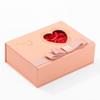 Qixi Dia dos Namorados Rosa caixa de presente interruptor magnético de camada dupla forro caixa pingente Dia das Mães eterna caixa de flores