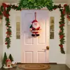 Tecido de Cortina de Porta de Natal com Estampas de Papai Noel e Renas para Decoração de Divisória de Entrada de Casa, Fornecimento Direto do Fabricante