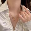Collar y Tobillera de Acero de Titanio con Calabaza de Riqueza y Tesoro, Diseño de Lujo Nicho Accesible, Tobillera de Alto Nivel Chapada en Oro de 18 Quilates para Mujeres