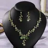 Conjunto de Collar y Pendientes Estilo Palacio Retro del Sudeste Asiático, Accesorios para Banquete de Boda Nupcial, Conjunto de Tres Piezas Exagerado de Lujo para Sesión de Fotos