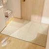 Tapete de Entrada em Seda Estilo Wabi-Sabi com Laço Antiderrapante para Casa, Tapete de Foyer Estilo Ins, Capacho Espesso e Personalizável para Remoção de Sujeira