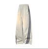 Pantalones de Verano para Hombre con Tres Barras de Seda Helada Estilo Hong Kong Sueltos de Pierna Ancha con Pie Ancho Deportivos Tipo Paracaidista Sensación de Hielo Secado Rápido Casual