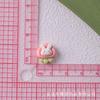 Mini conejo jardín de fresas diy pasta para uñas material pegamento en crema accesorios hechos a mano casa de fresa de resina