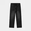 Nuevos Otoño 2026 Jeans de Pierna Recta Sueltos de 12oz Lavados con Efecto Desgastado Retro sin Estirar para Hombre Básicos Versátiles