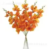 Flores artificiais transfronteiriças 6 gladíolos decoração de casamento em estoque vendas arranjo de flores decoração de casa adereços de fotografia atacado