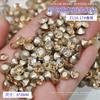 Venta al por mayor Celebridad de Internet Manicura Champagne Joyería de Diamantes Súper Brillante Maillard Rectangular Gota de Agua Diamante de Uña Forma Especial Punta Inferior