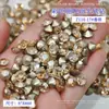 Atacado Brilhante Shi Yue Ponta Afiada Diamante Joias para Nail Art Cristal Redondo Colorido Múltiplos Facetados Pilha de Unha Diamante Decoração