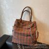 Bolso de Mano Grande de Espiga de Perro de Moda para Mujer Este Año 2026 Nueva Moda Versátil Bolso de Hombro Cruzado Tote