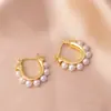 Brincos de Pérola para Mulheres, Luxo Acessível, Brincos Pendentes de Alta Qualidade, Brincos de Design de Nicho, Brincos Exagerados para Rostos Quadrados e Redondos, Zircônia