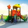Equipamento de Playground Infantil Grande Porte Transfronteiriço, Combinação de Escorregador de Plástico e Balanço para Parque Comunitário
