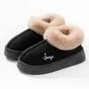 Pantuflas de Algodón para Mujer con Cubierta para el Talón, Nuevo Modelo Invierno 2026, Uso en Interiores del Hogar, Suela Gruesa, Antideslizantes, Botas de Nieve para Exteriores para Mujer