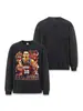 Camiseta de manga larga para hombre Stewell Curry otoño e invierno lavada vintage copo de nieve algodón pesado