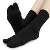 Meias masculinas e femininas de algodão elástico para outono e verão, clip para dedos dos pés, chinelo, sola de silicone antiderrapante, pressão lenta, dedos divididos, meias de cano médio