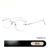Gafas sin montura para mujer con miopía de alto grado pueden equiparse con cristales anti luz azul de titanio puro ultraligero y monturas de alta gama sin montura.