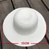 Crianças do jardim de infância pintando chapéu de palha DIY decoração de parede 28cm grafite em branco chapéu de palha material fabricantes
