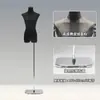 Loja de Roupas Estilo Coreano Manequim para Exposição de Roupas Manequim Feminino de Camurça Meio Corpo Suporte para Manequim Suporte de Exposição de Corpo Humano Completo